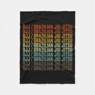 BJJ_Brazilian Jiu Jitsu Retro Fleece Blanket
