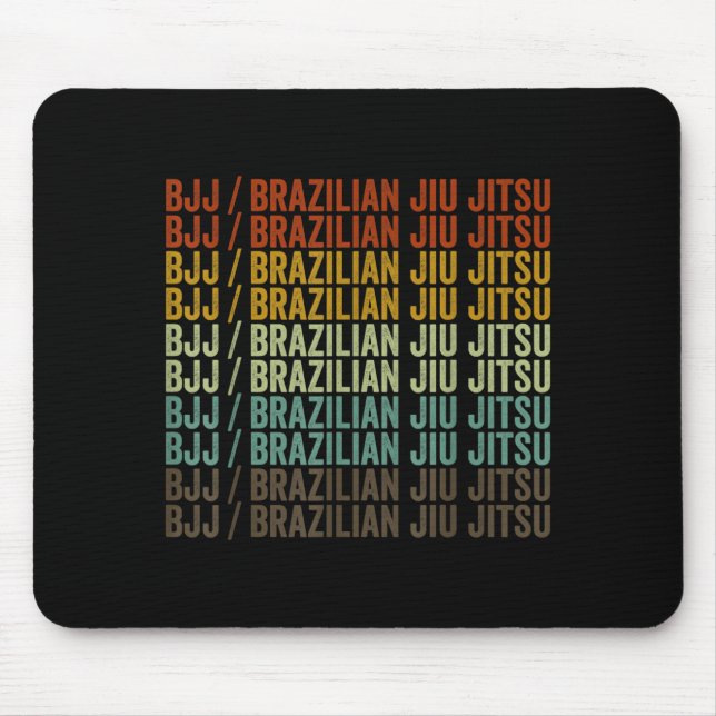 BJJ_Brazilian Jiu Jitsu Retro Mouse Pad (Front)