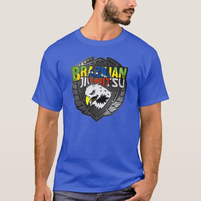 BJJ - Brazilian Jiu Jitsu Shield T-Shirt (Front)