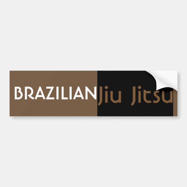 BJJ Brown Belt Bumper Sticker (Front)
