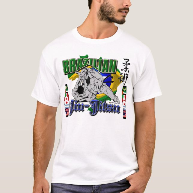 BJJ  Flags Jiu-Jitsu World T-Shirt (Front)