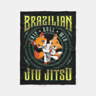 BJJ Grip Roll Win - Grappling Jiu Jitsu Fighting Fleece Blanket