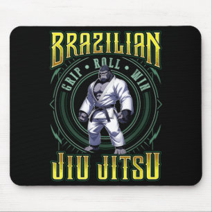 BJJ Grip Roll Win - Grappling Jiu Jitsu Gorilla Mouse Pad