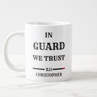 BJJ Guard We Trust Black Belt Huge Large Coffee Mug