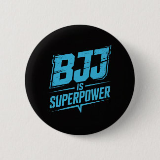 BJJ is Super-Power Vintage Poster Graphic Tee 6 Cm Round Badge