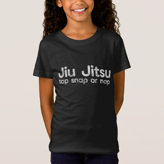 BJJ Jiu Jitsu Brazil Martial Arts Tap Snap or Nap T-Shirt (Front)