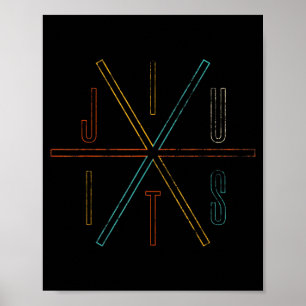 BJJ Jiu-Jitsu Distressed Brazilian jui-jitsu Poster