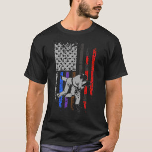 BJJ Jiu Jitsu Stars & Stripes Flag T-Shirt
