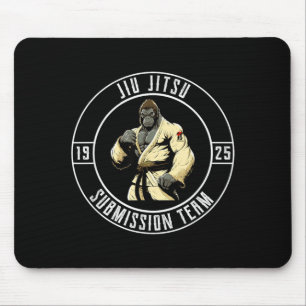 BJJ MMA Gorilla - Funny Brazilian Jiu Jitsu Mouse Pad