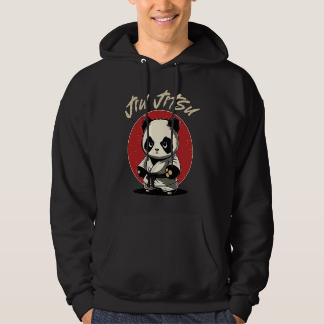 BJJ MMA Panda   Brazilian Jiu Jitsu Grappling Hoodie (Front)