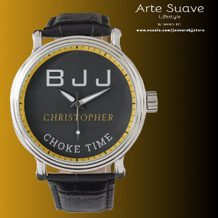 BJJ Personalised Black Choke Time Jiu Jitsu Watch