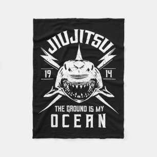 BJJ Shark - Brazilian Jiu Jitsu and Grappling Fleece Blanket
