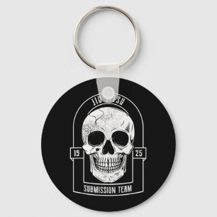 BJJ Skull - Brazilian Jiu Jitsu MMA Key Ring