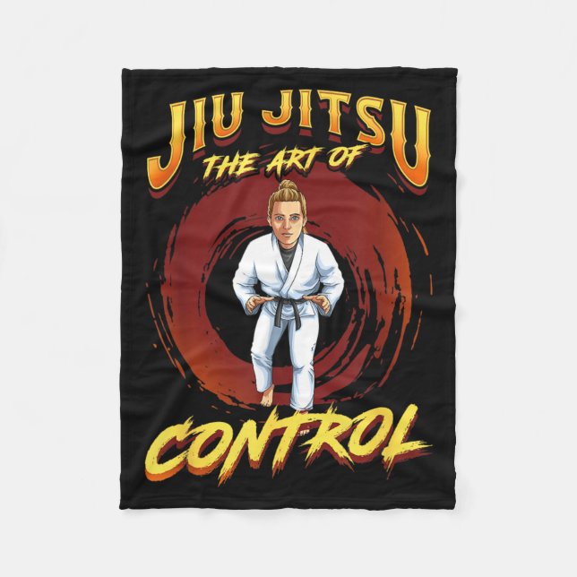 BJJ The Art Of Control - Grappling Jiu Jitsu Fleece Blanket (Front)