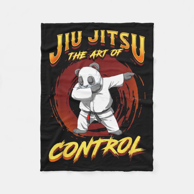 BJJ The Art Of Control - Grappling Jiu Jitsu Fleece Blanket (Front)