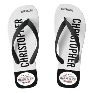 BJJ White Belt Genuine Quality Gone Rolling Jandals