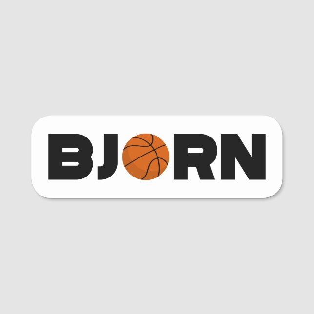 Bjorn Basketball Name Tag (Front)