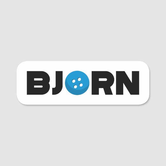 Bjorn button name tag (Front)