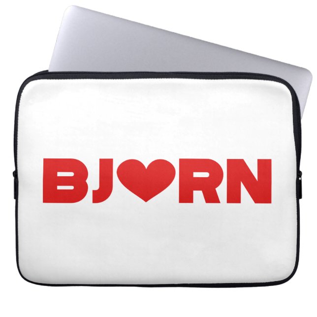 Bjorn Love Laptop Sleeve (Front)