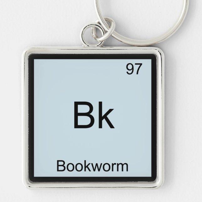 Bk - Bookworm Funny Chemistry Element Symbol Tee Key Ring (Front)