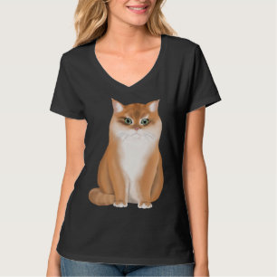 BKH British Short Hair Cat Black Golden Shaded T-Shirt