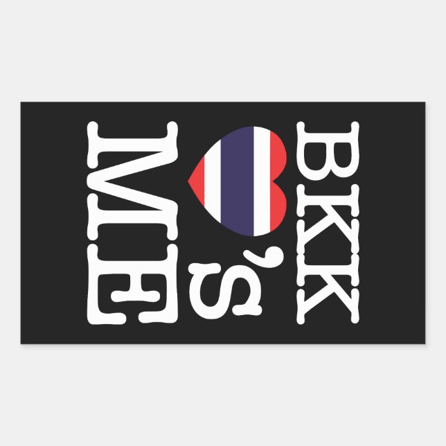 BKK LOVE'S ME RECTANGULAR STICKER (Front)