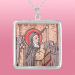 Bl. Imelda Lambertini's Miracle (Detail; VVP 010) Silver Plated Necklace<br><div class="desc">Born into a noble family of Bologna, Italy, Blessed Imelda Lambertini (1322-1333) was a precociously religious child devoted to St. Agnes of Rome; Mary, Queen of Heaven; and the Holy Eucharist. At age five, she built an oratory in her home. At age nine, she entered a Dominican convent school in...</div>