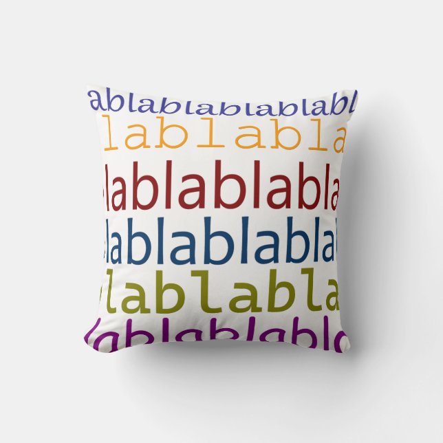 Blablabla Cushion (Front)