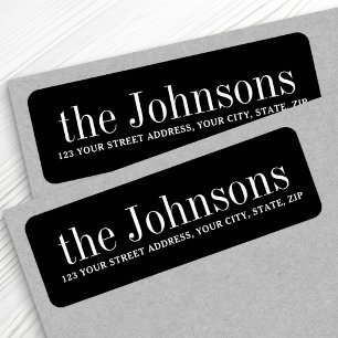 Blac or any color family name return address