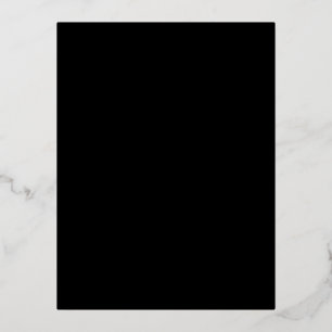 Black #000000, Gravel Foil Holiday Postcard