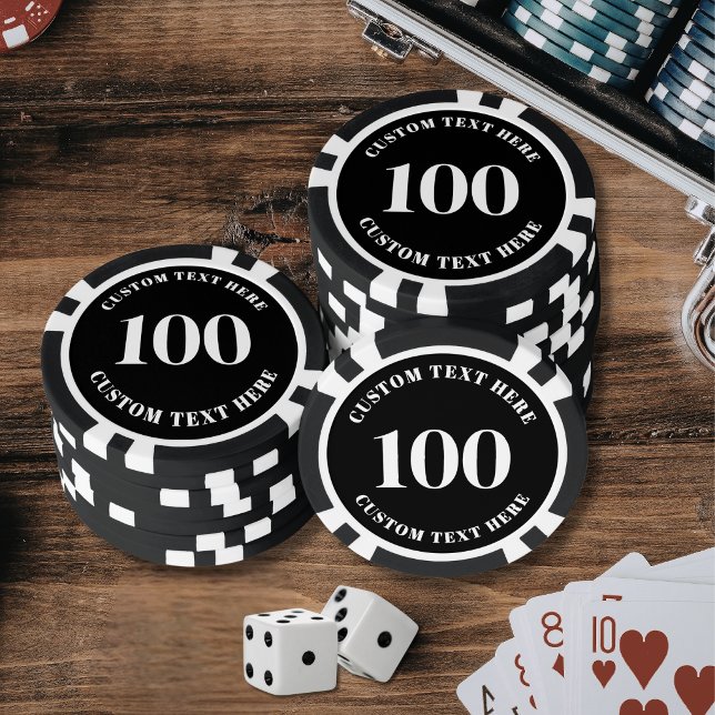 Black 100 Numbered Poker Chips (Black 100 Numbered Poker Chips)