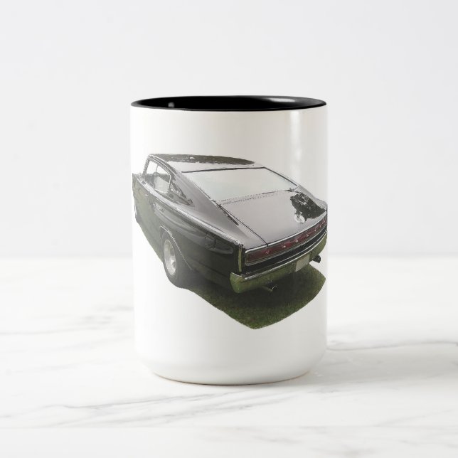 Black 1967 Dodge Charger coffee cup (Center)
