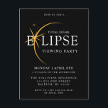Black 2024 Total Solar Eclipse Viewing Party Postcard<br><div class="desc">Introducing our Black and Gold 2024 Total Solar Eclipse Viewing Party Invitation, an elegant and exclusive way to celebrate this celestial event. Adorned with sleek black and shimmering gold accents, this invitation sets the tone for a sophisticated gathering under the cosmic spectacle of the total solar eclipse. With the year...</div>
