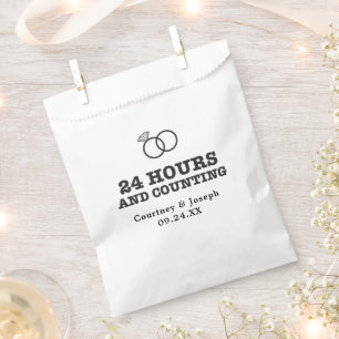 Black 24 Hours & Counting Wedding Rehearsal Party Favour Bags