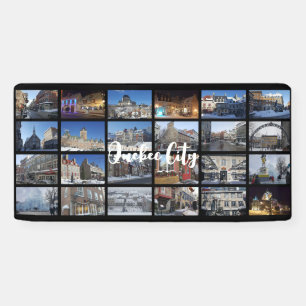 Black 24 Photo Collage Grid Travel Custom Banner