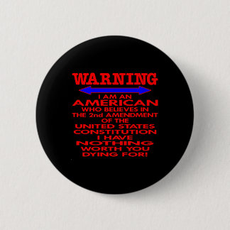 Black 2nd Amendment American 6 Cm Round Badge