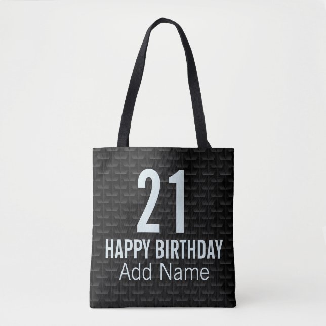 Black 3D mesh Tote Bag (Front)