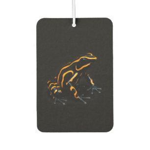 Black 4 Luxe Car Air Fresheners, Black Orange Frog Freshener