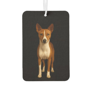 Black 4 Luxe Car Air Fresheners, Classy Basenji  Freshener