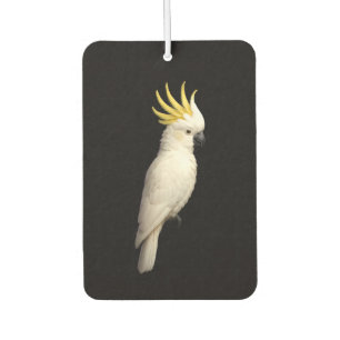 Black 4 Luxe Car Air Fresheners, Crested Cockatoo Car Air Freshener