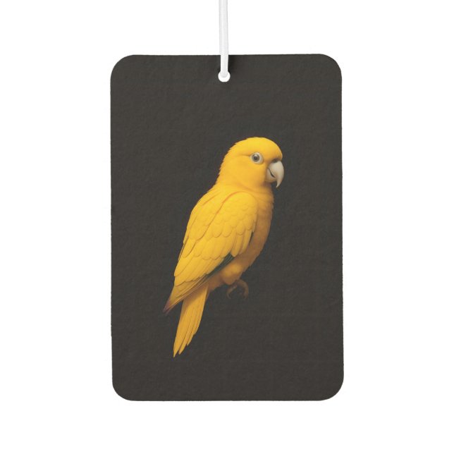 Black 4 Luxe Car Air Fresheners, Golden Parakeet Freshener (Front)