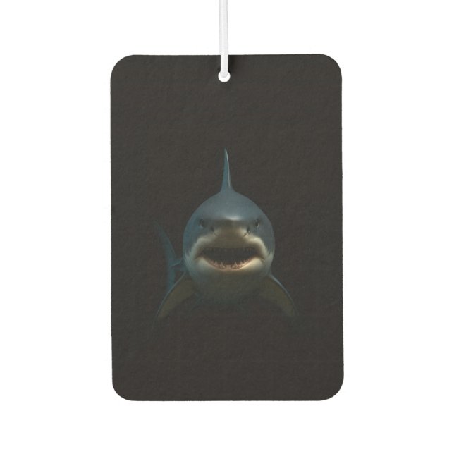 Black 4 Luxe Car Air Fresheners, Great White Shark Freshener (Front)