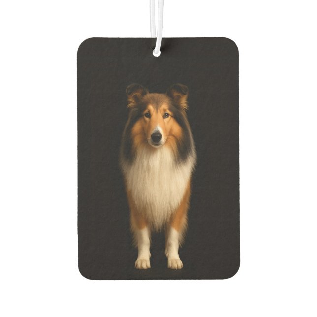 Black 4 Luxe Car Air Fresheners, Loyal Collie Dog Freshener (Back)