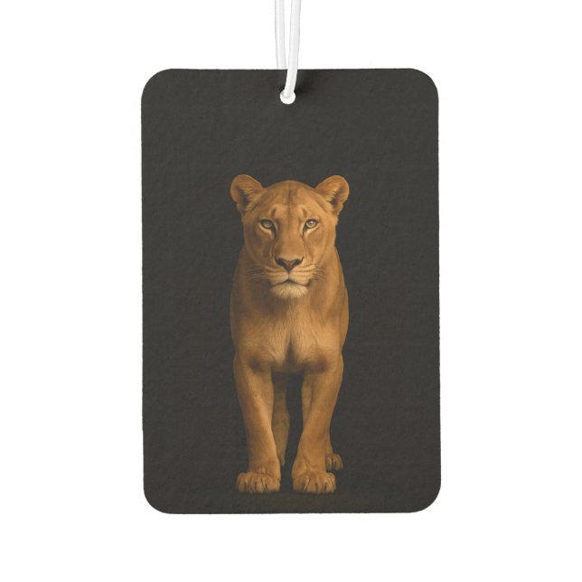 Black 4 Luxe Car Air Fresheners, Noble Lioness Freshener (Back)
