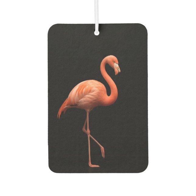 Black 4 Luxe Car Air Fresheners, Pink Flamingo Freshener (Front)