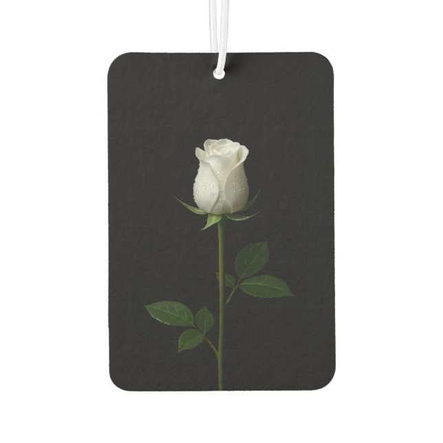Black 4 Luxe Car Air Fresheners, Pure White Rose Freshener (Back)