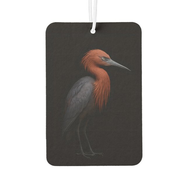 Black 4 Luxe Car Air Fresheners, Reddish Egret Freshener (Back)