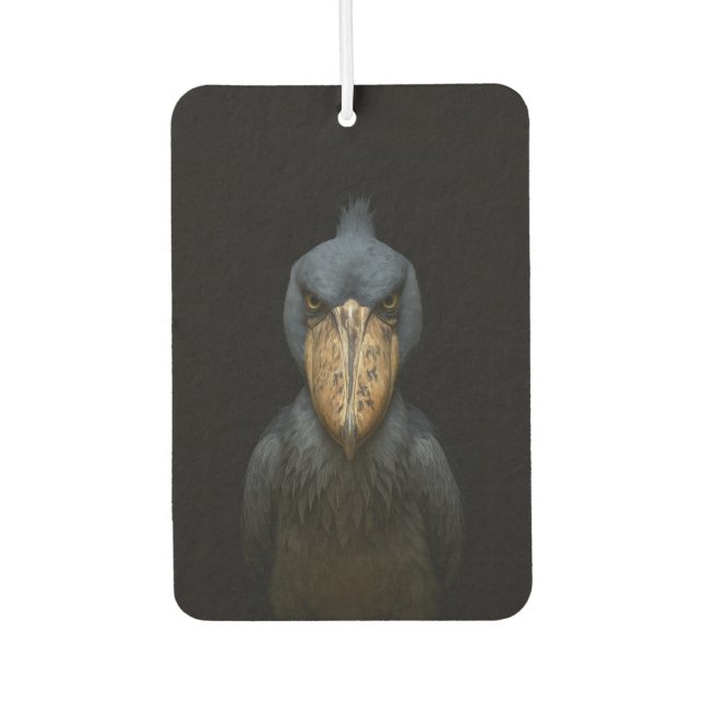 Black 4 Luxe Car Air Fresheners, Shoebill Bird Freshener (Front)