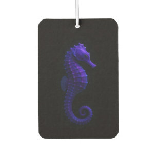 Black 4 Luxe Car Air Fresheners, Violet Seahorse Car Air Freshener