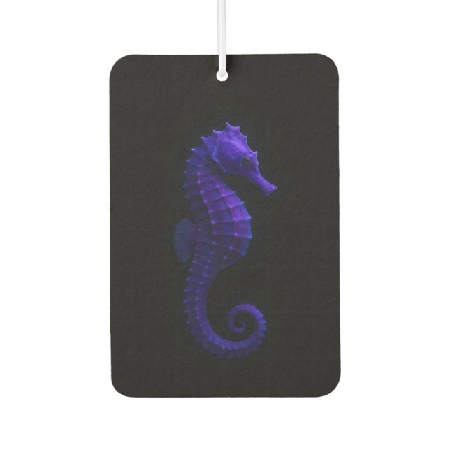 Black 4 Luxe Car Air Fresheners, Violet Seahorse Freshener (Front)